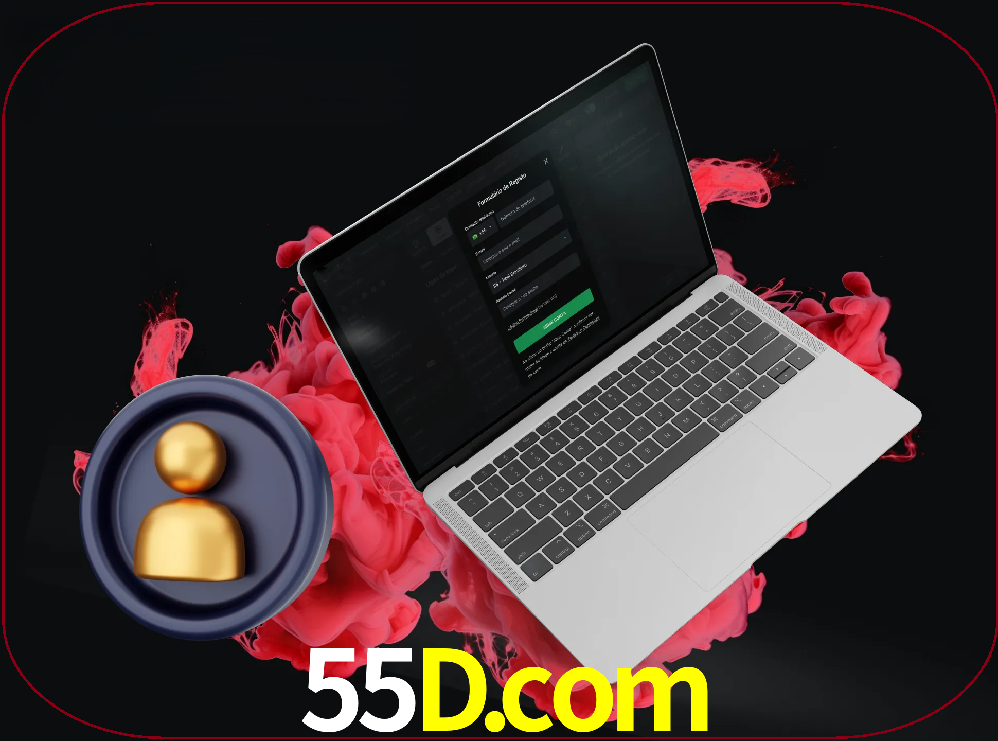 No cabeçalho do site 55d, clique no botão que o levará a um formulário especial onde terá de introduzir as suas informações actuais.