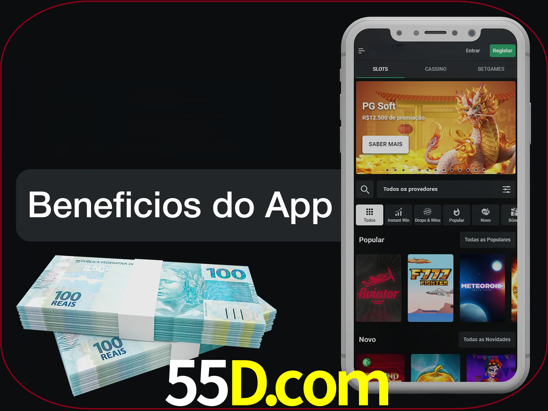 Obtenha todos os benefícios usando o aplicativo.