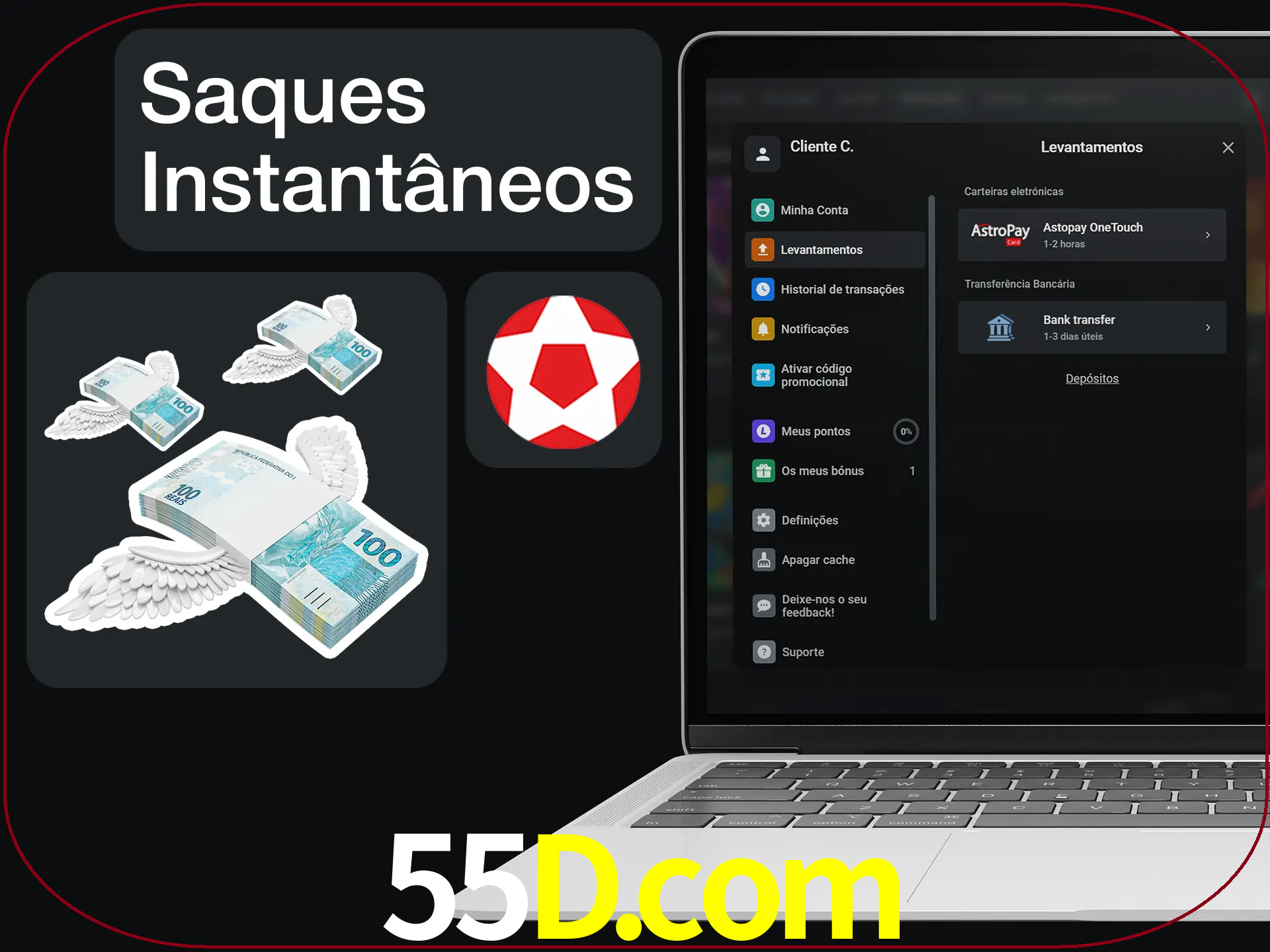 Retirar dinheiro sem nenhum problema.